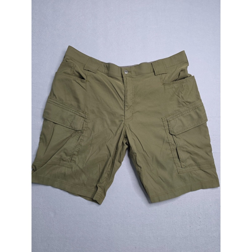 Duluth Trading Co Flex Dry On The Fly Cargo Shorts Men's 42 Olive Green Hiking